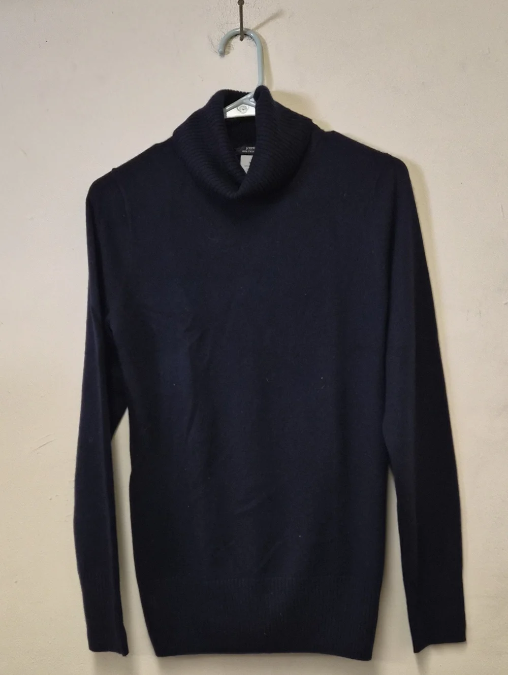 J. Crew Men's Navy Turtleneck Cashmere-Blend Sweater Size M